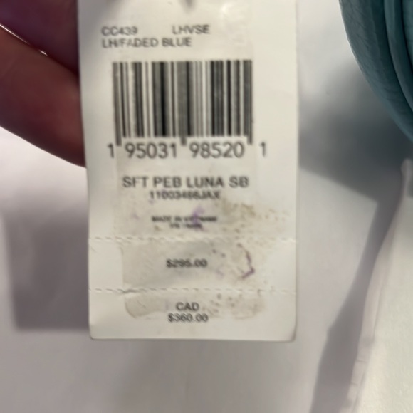 Coach soft pebble Luna hobo faded blue NEW - Picture 4 of 7